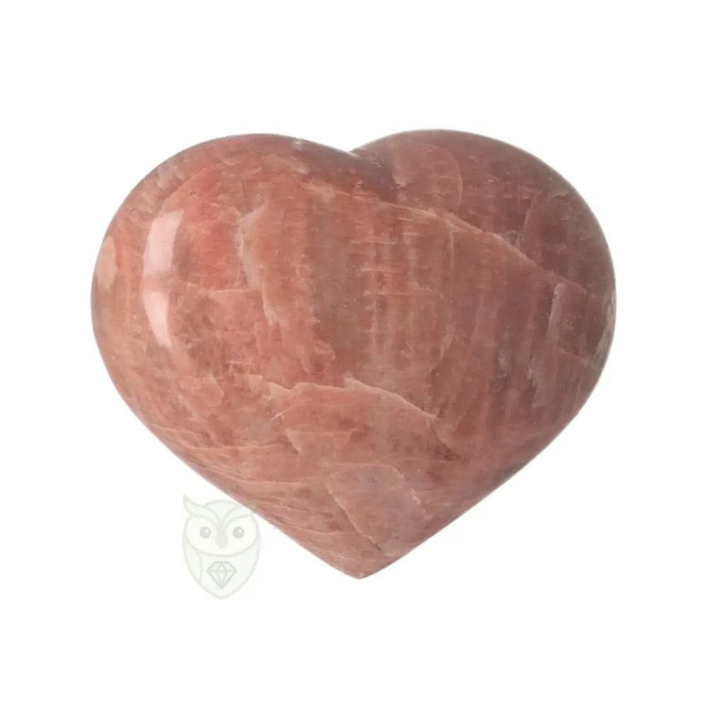 Herz aus rosa Mondstein Nr. 26