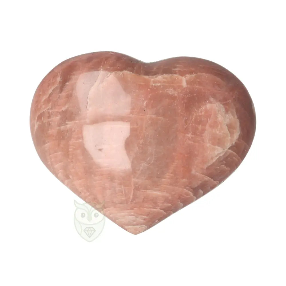 Herz aus rosa Mondstein Nr. 26