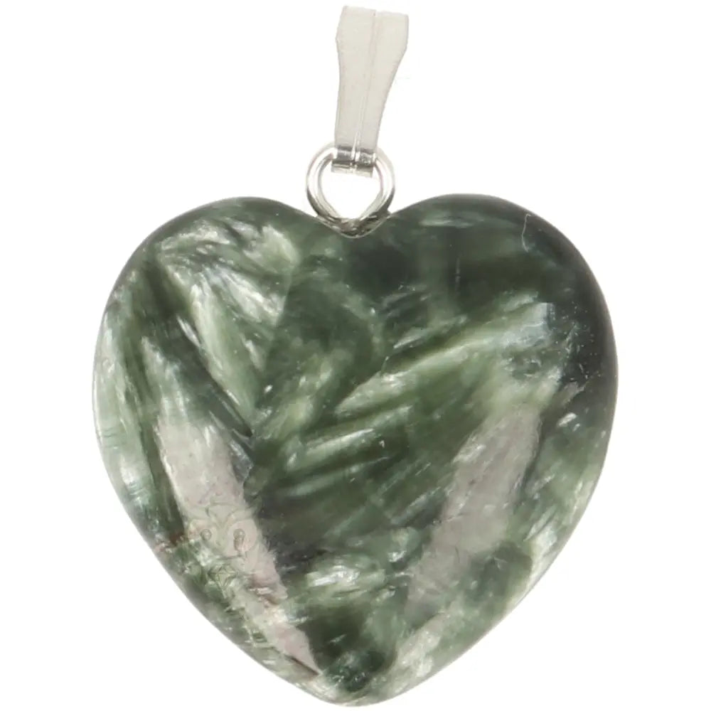 Seraphiniet hart hanger 2 cm nr. 12 | Edelsteen sieraad