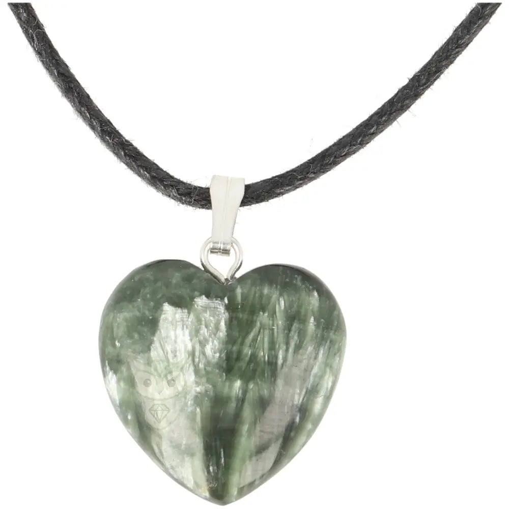 Seraphiniet hart hanger 2 cm nr. 8 | Edelsteen sieraad