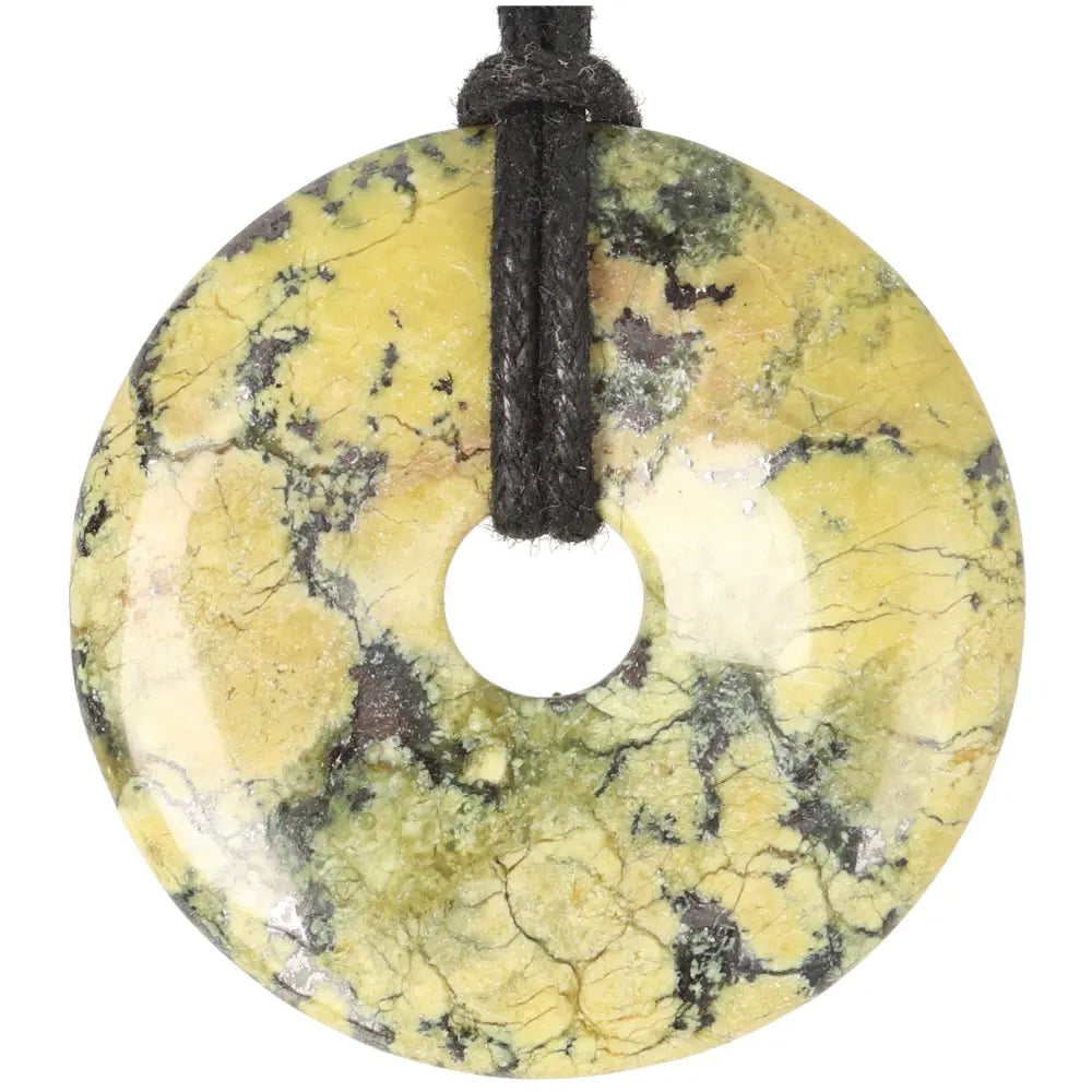Serpentijn donut hanger nr. 14 - Ø 4 cm | Edelsteen sieraad