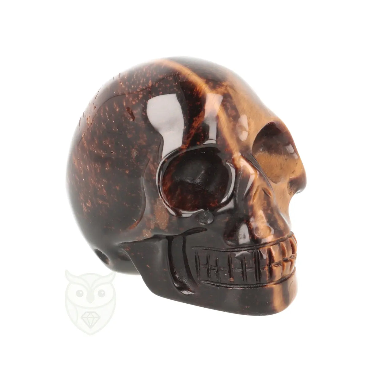 Tijgeroog schedel nr. 24 - 102 gram | Edelsteen skull