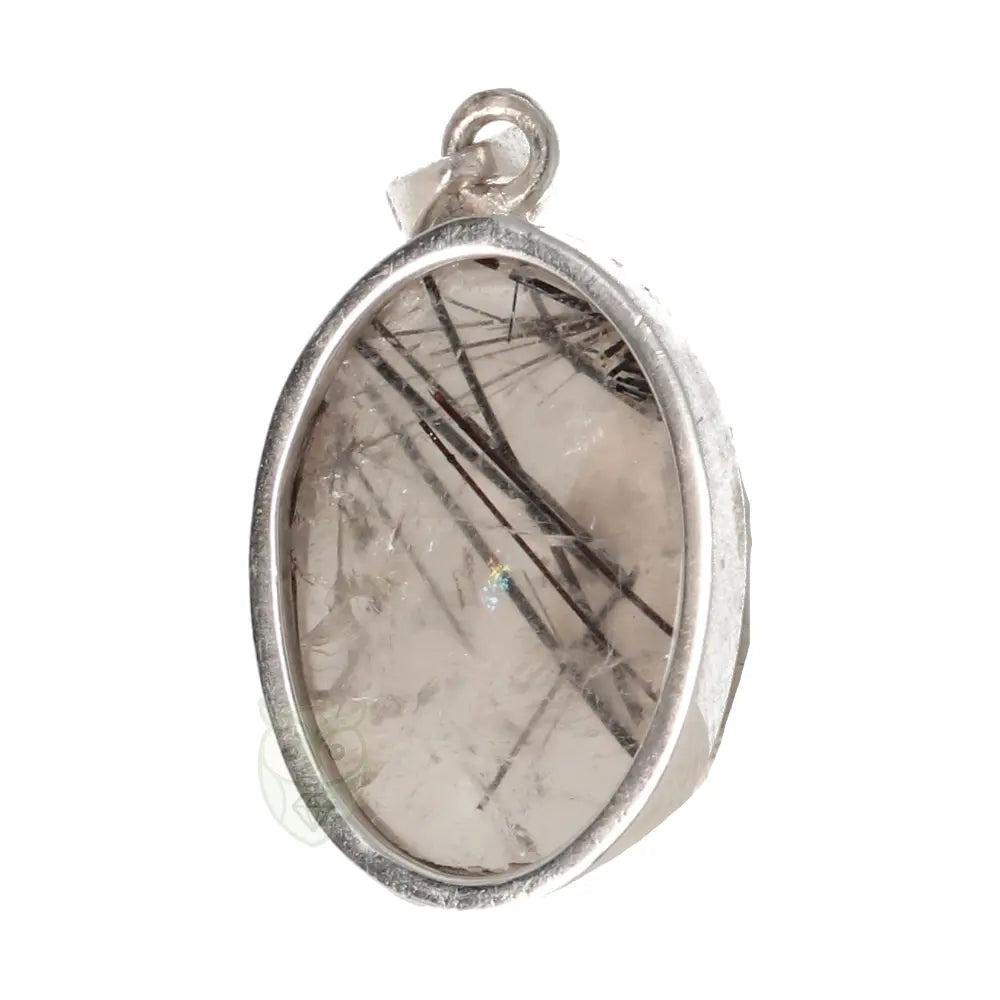 Toermalijnkwarts zilveren hanger nr. 27 - 6 gram | Edelsteen sieraad