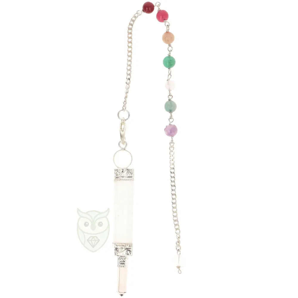 seleniet pendel staaf met chakra ketting | Edelstenen Webwinkel - Webshop Danielle Forrer