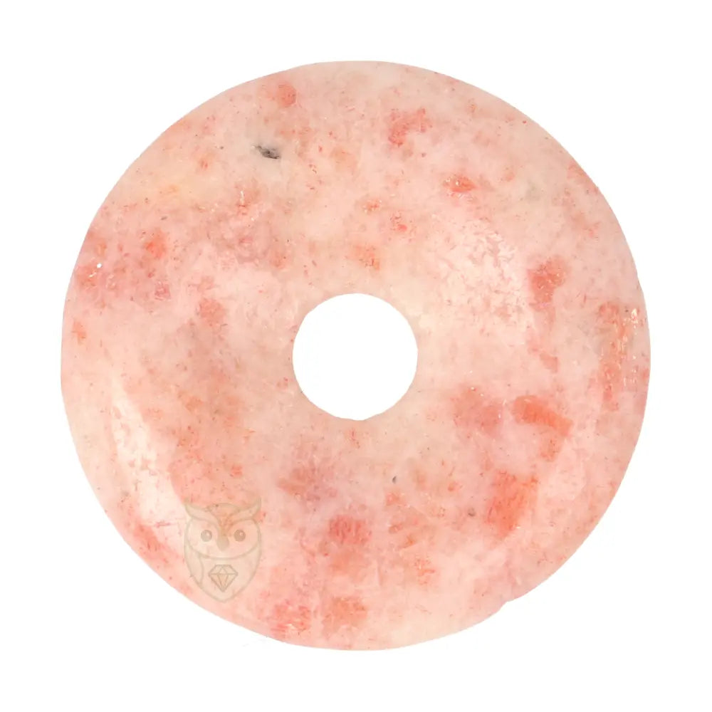 Zonnesteen donut hanger nr. 10 - Ø 4 cm | Edelsteen sieraad