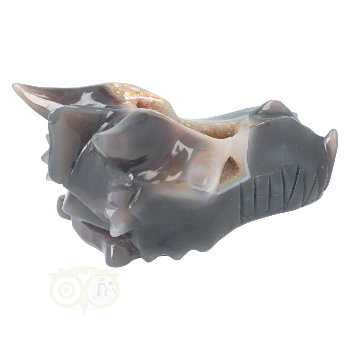 Agaat Chalcedoon Geode Drakenschedel 952 gram