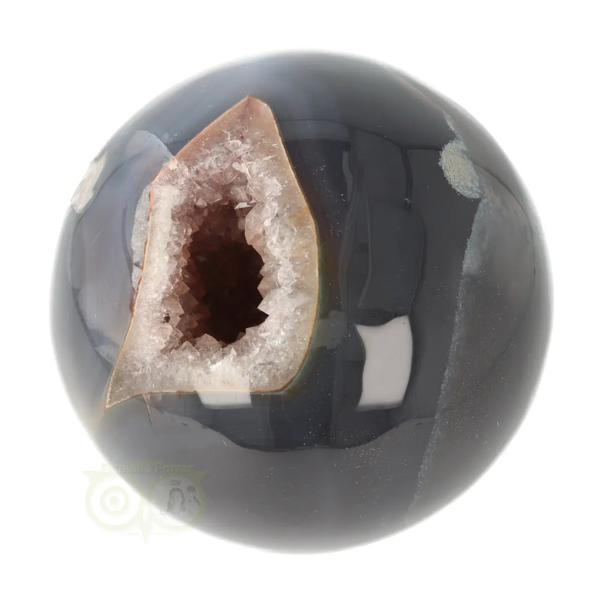 Agaat Druzy geode bol Nr 12 - Ø 7.82 cm