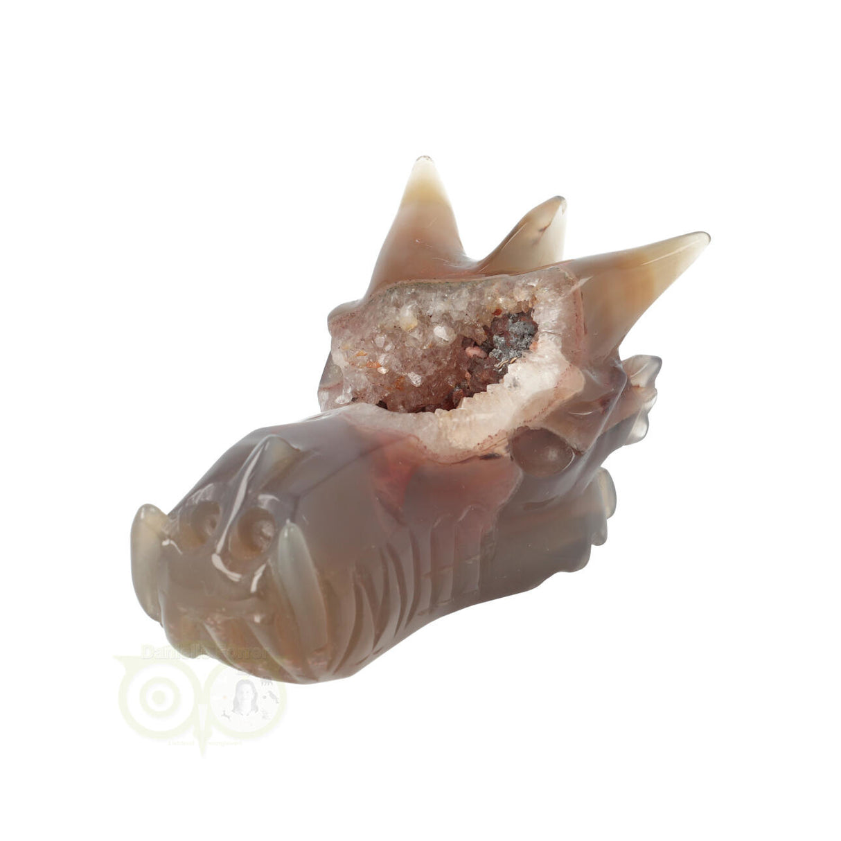 Agate Geode Dragon Skull 286 grams