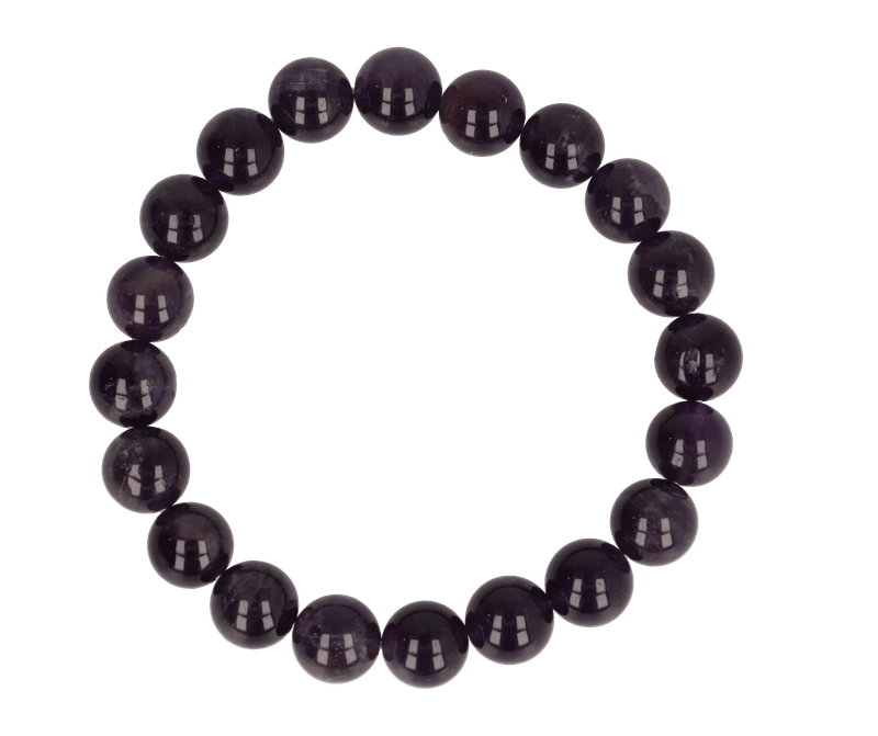 Amethyst-Armband 10 mm (Dunkelviolett)