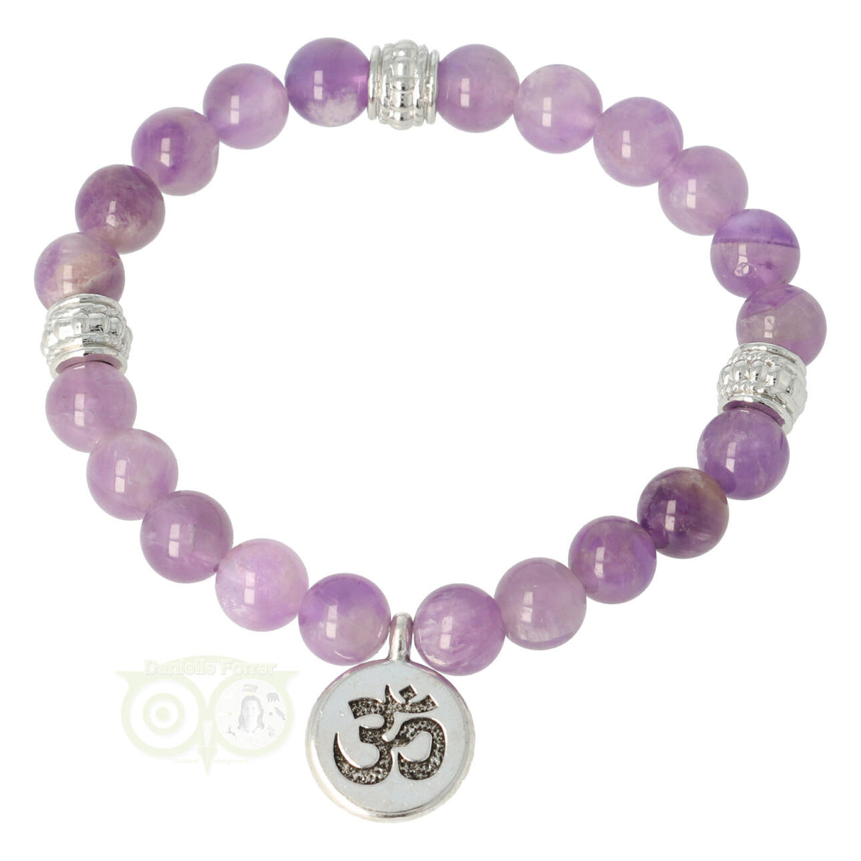 Amethist - elastische mala / armband met kralen