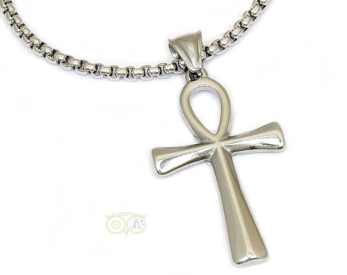 Ankh - Zilverkleurig 4,3 cm - Snake