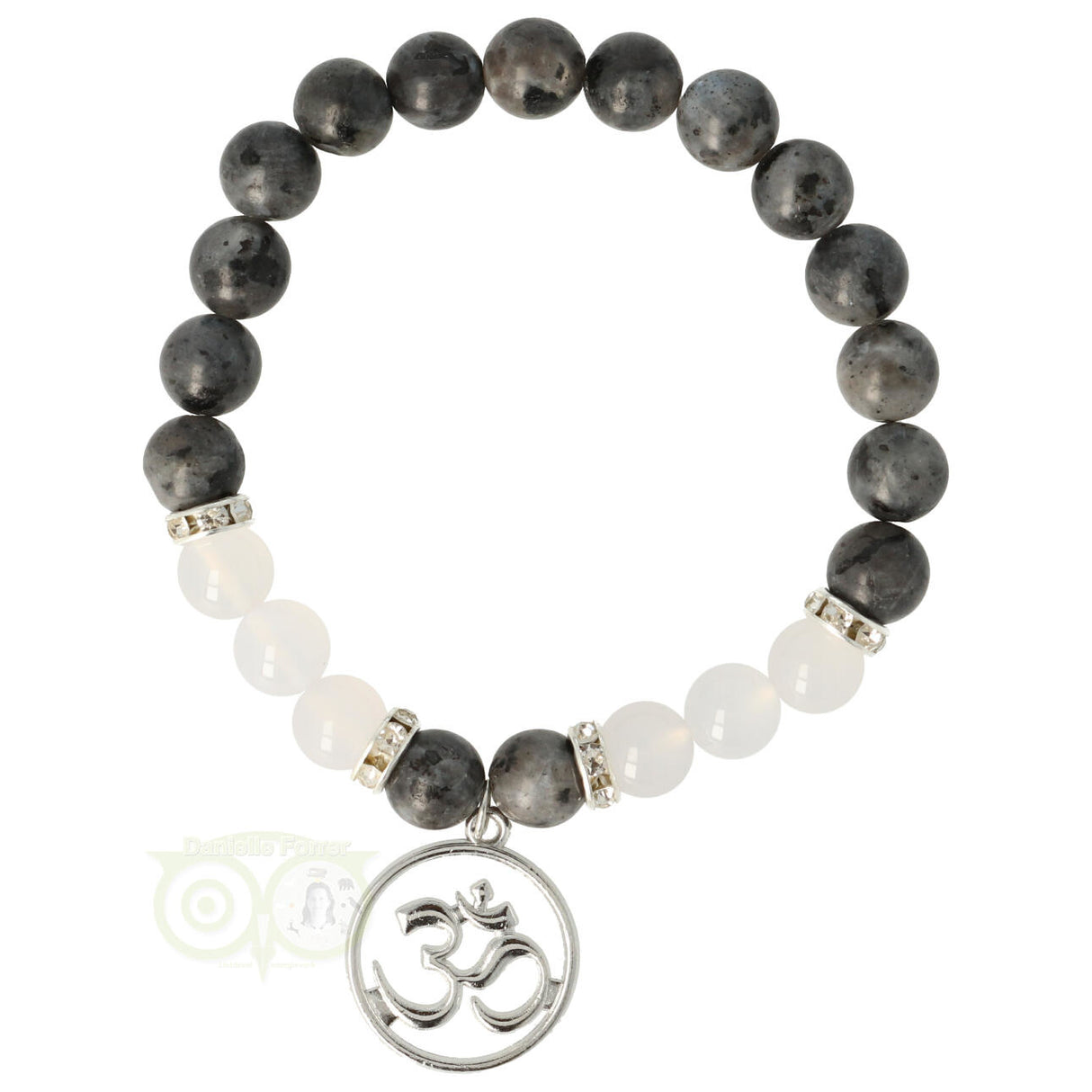 Labradorite/white agate bracelet - Ohm