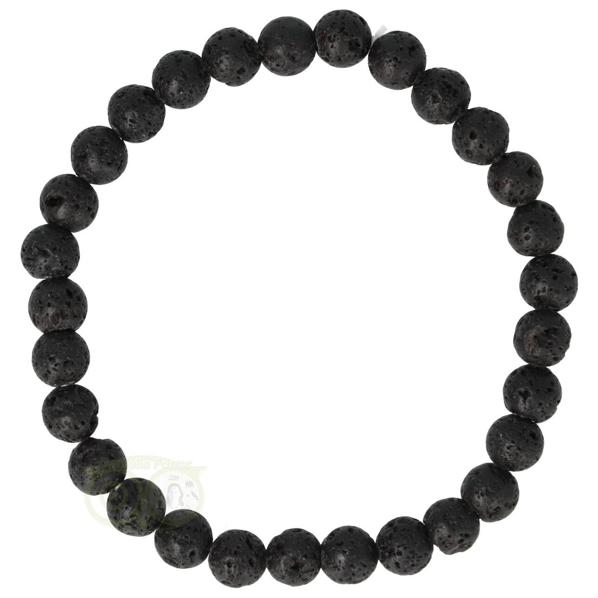 Armband – schwarzer Lavastein – 19 cm