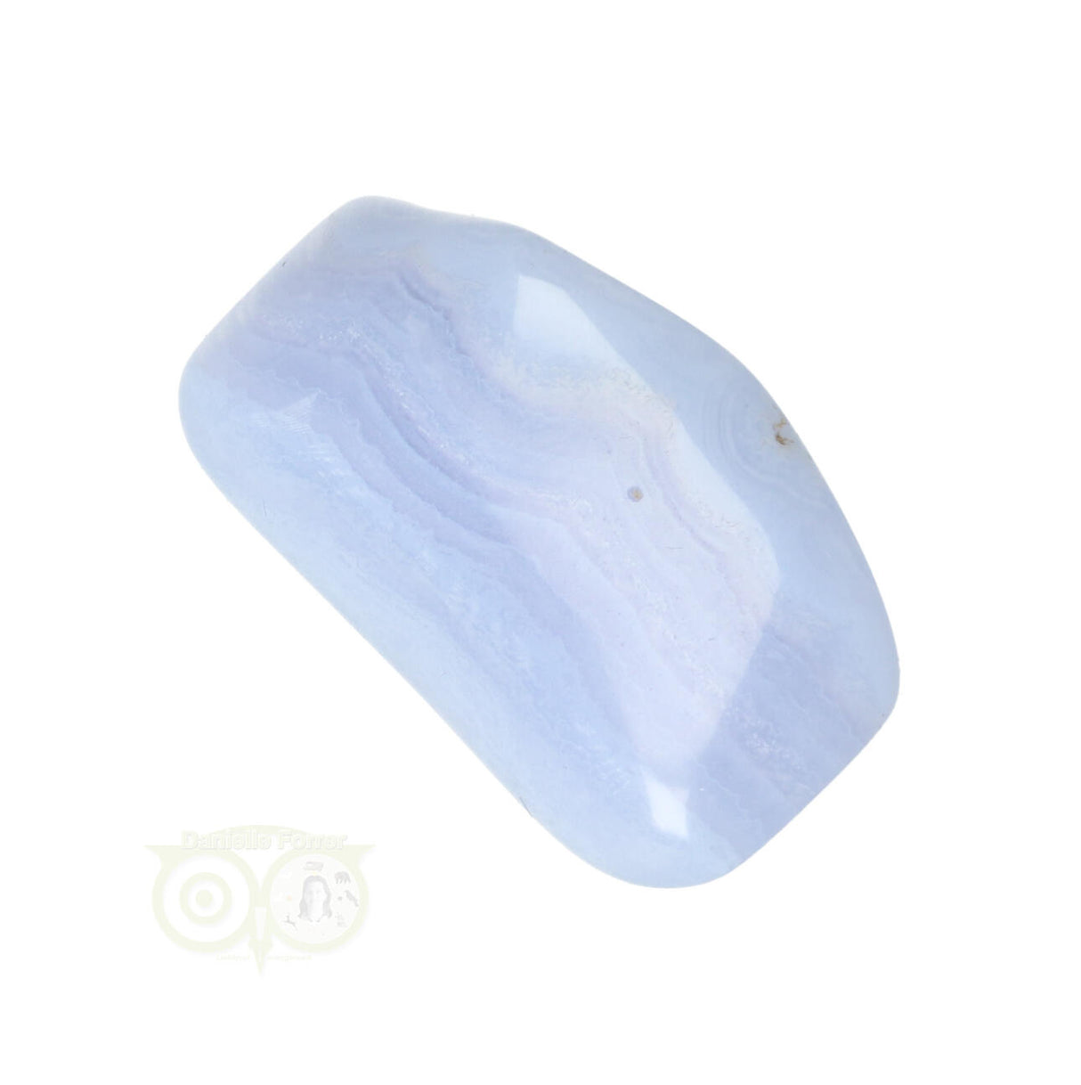 Chalcedoon trommelsteen (blauw) Nr 18
