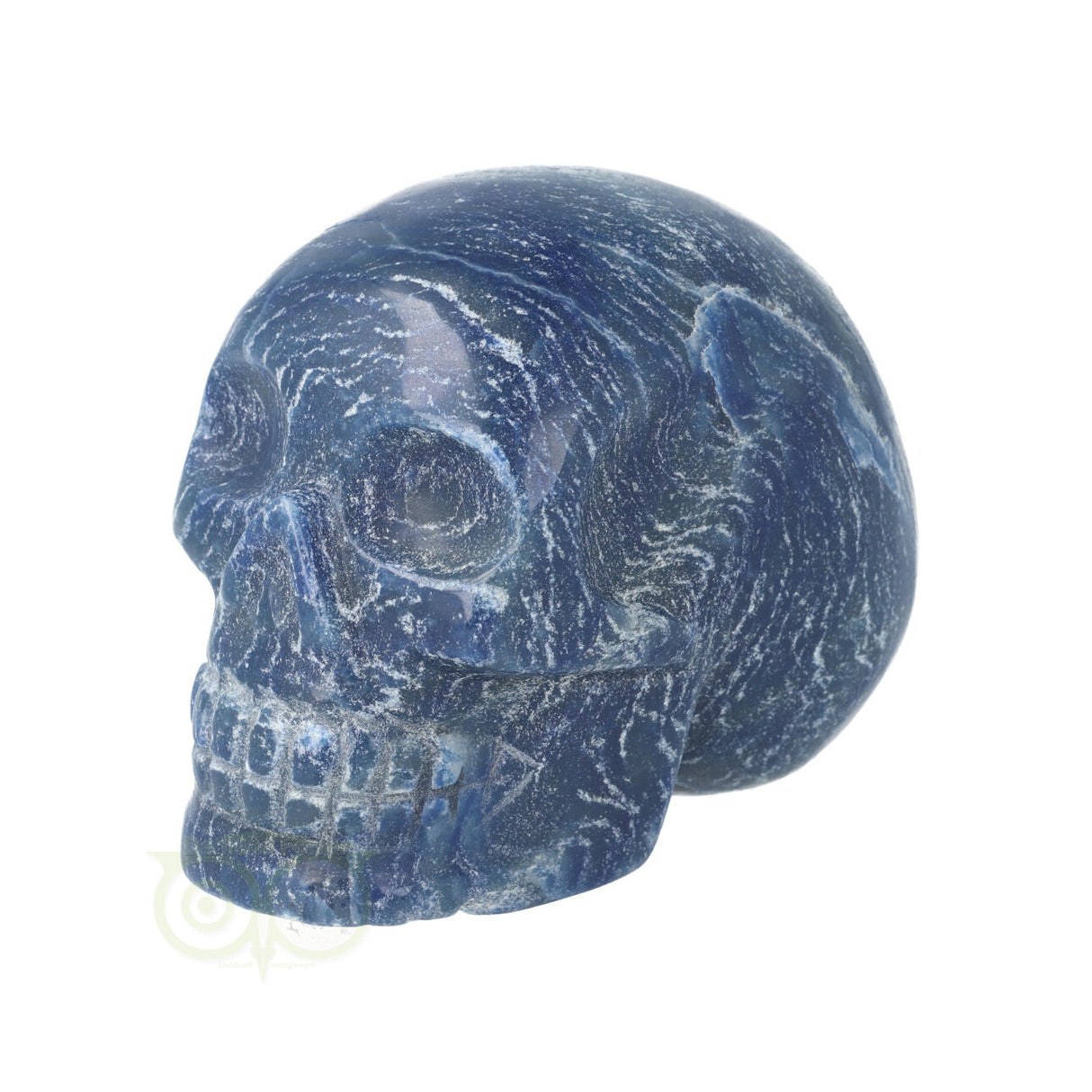 Blauer Quarz-Kristallschädel, 606 Gramm