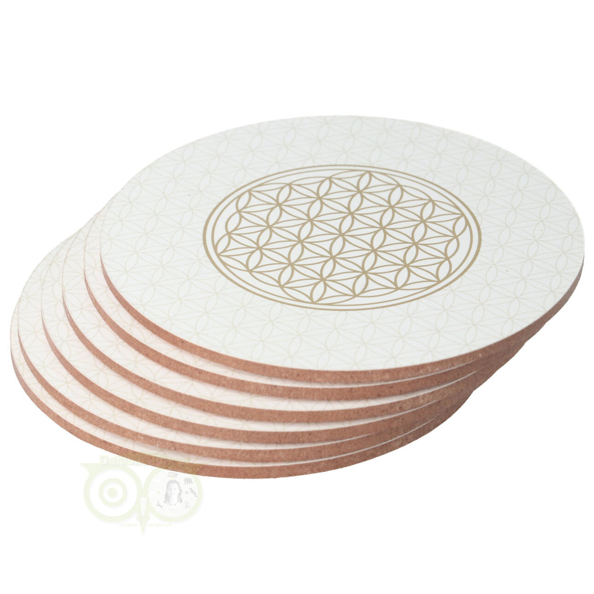 Bloem des levens onderzetters set van 6