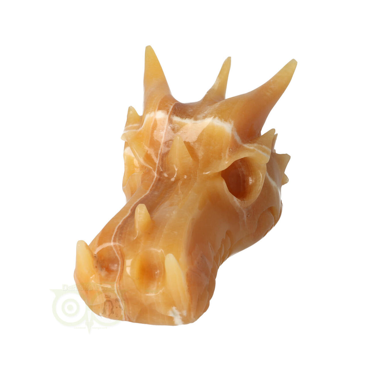 Calcite dragon skull 619 grams