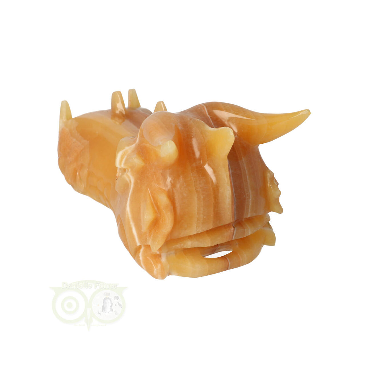 Calcite dragon skull 619 grams