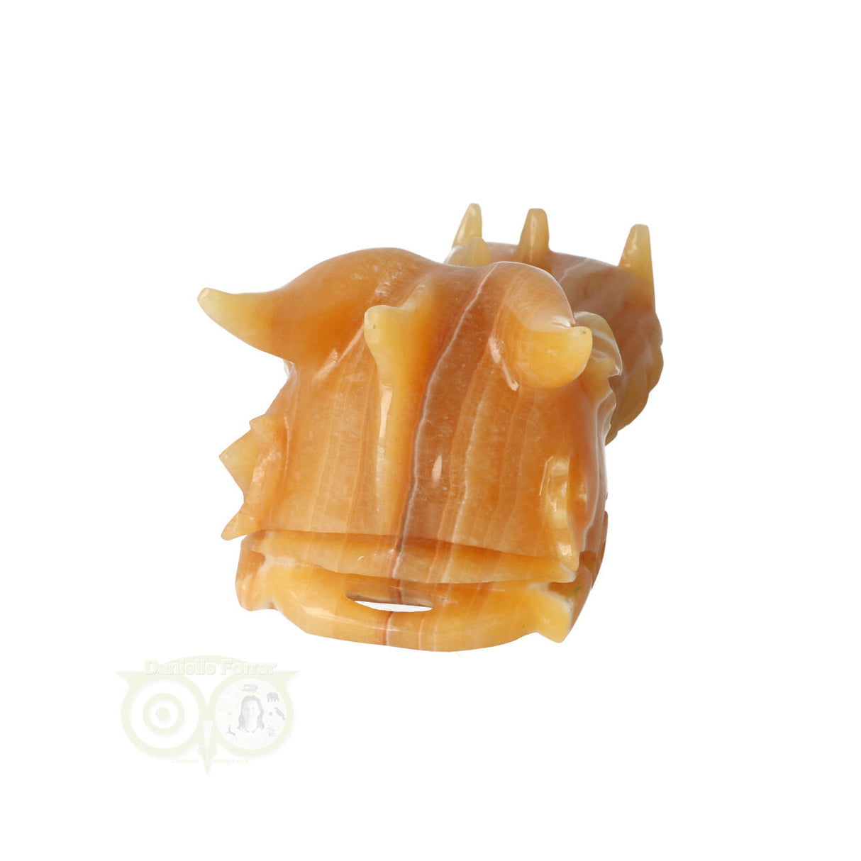 Calcite dragon skull 619 grams