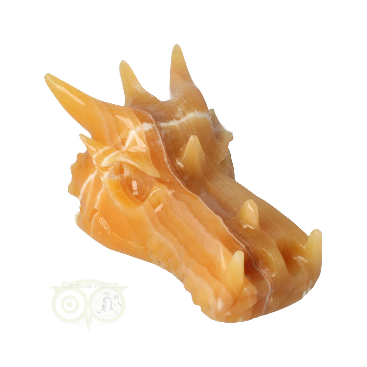 Calcite dragon skull 619 grams