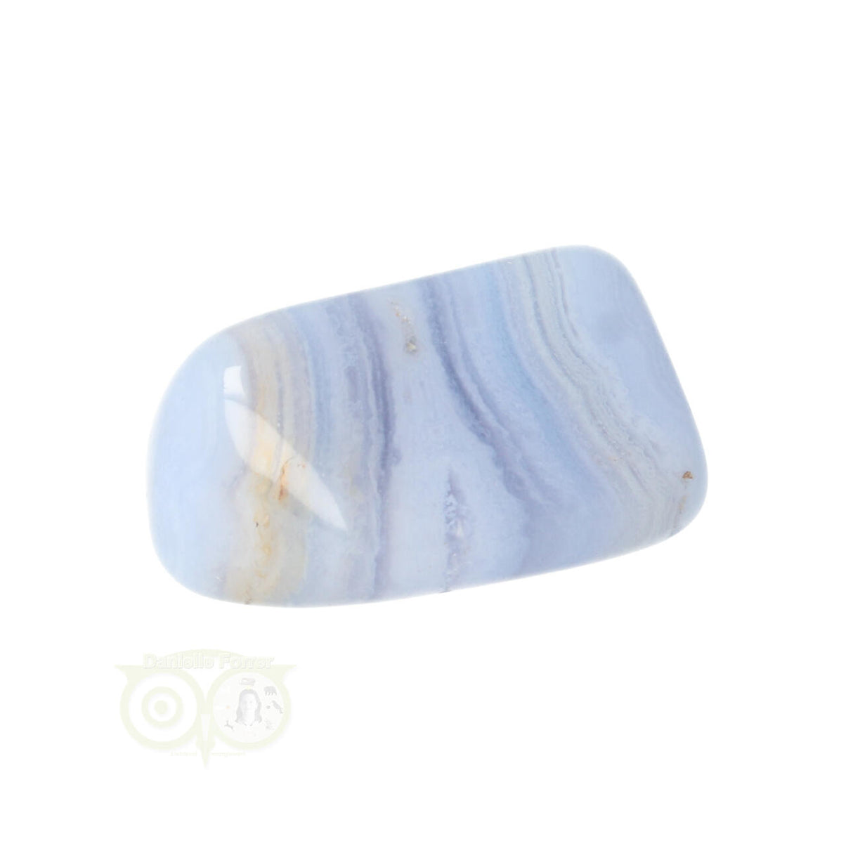 Chalcedoon trommelsteen (blauw) Nr 32
