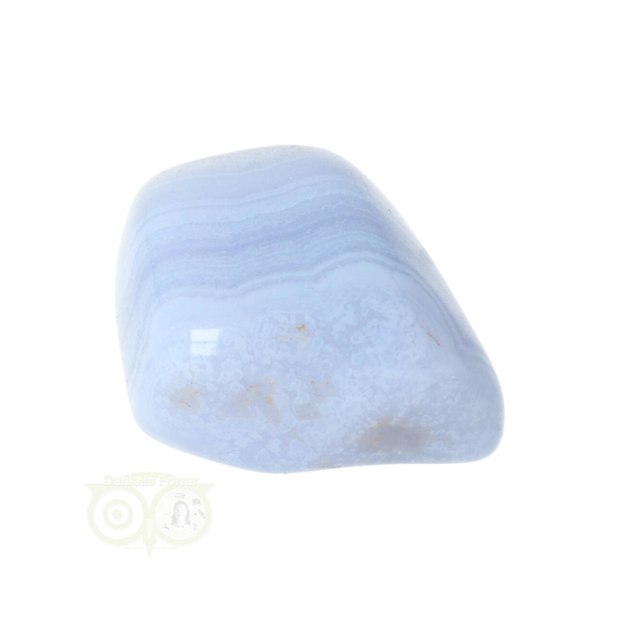 Chalcedoon trommelsteen (blauw) Nr 37