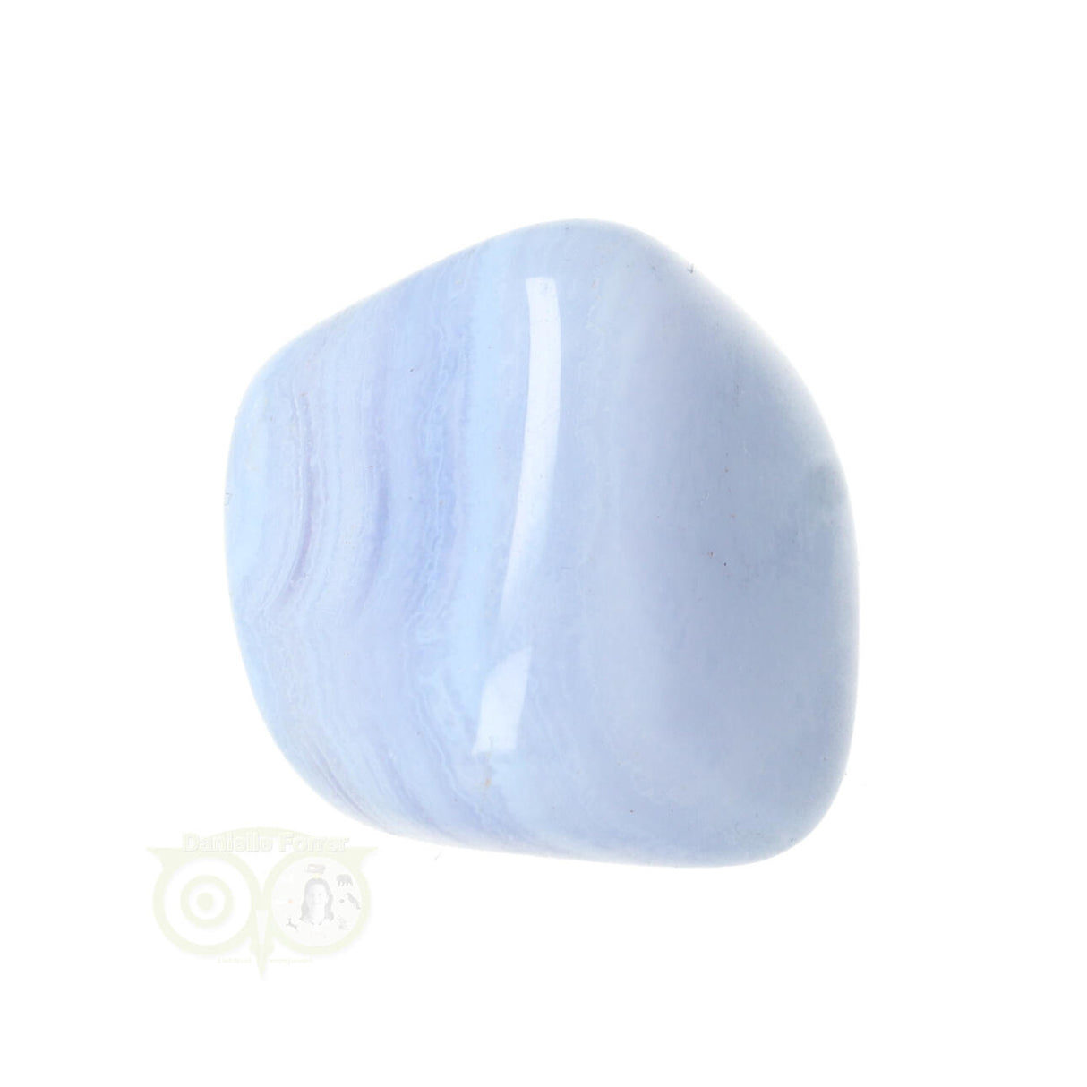 Chalcedoon trommelsteen (blauw) Nr 39