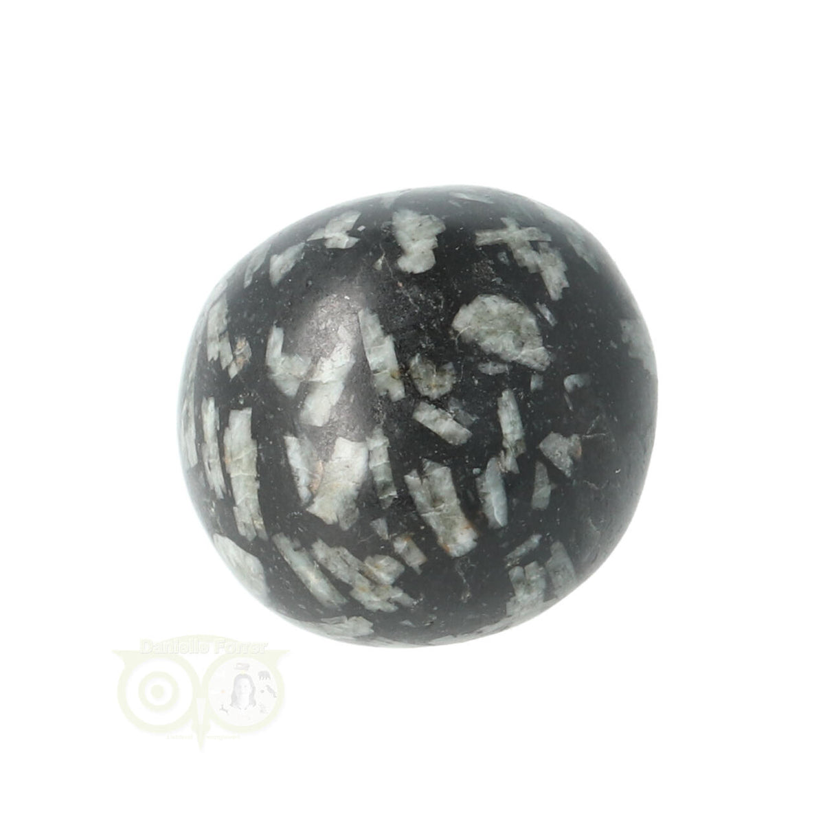 Chrysanthemenförmiger, abgerundeter Trommelstein Nr. 15