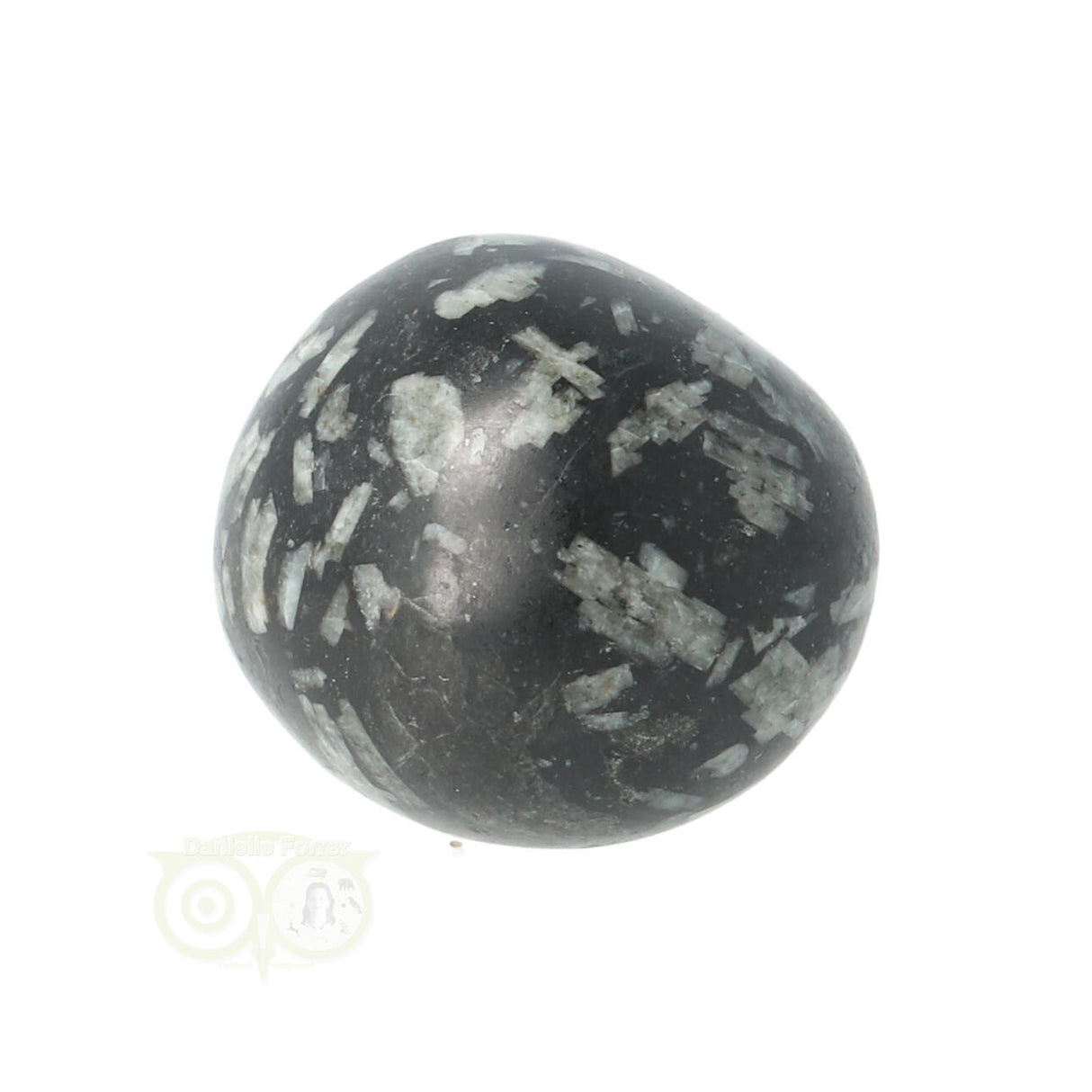 Chrysanthemenförmiger, abgerundeter Trommelstein Nr. 15