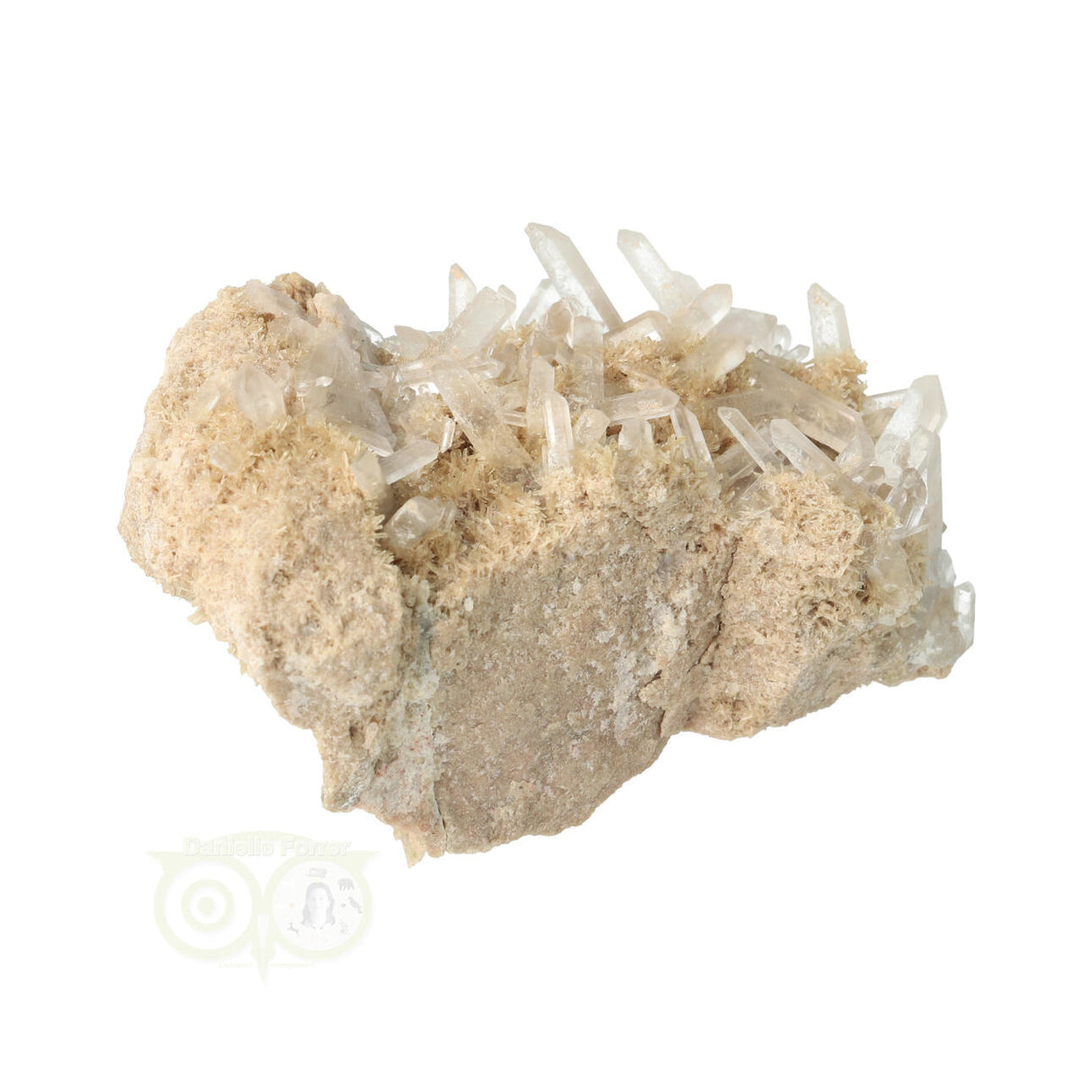 Clinozoïsiet met kwarts cluster Nr 22