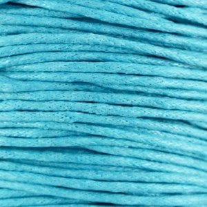 Waxkoord 1.5 mm Donker Aquamarine Blauw 1,2 mtr.