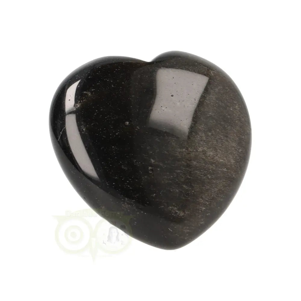 Goud Obsidiaan hart Nr 12 - 4 cm