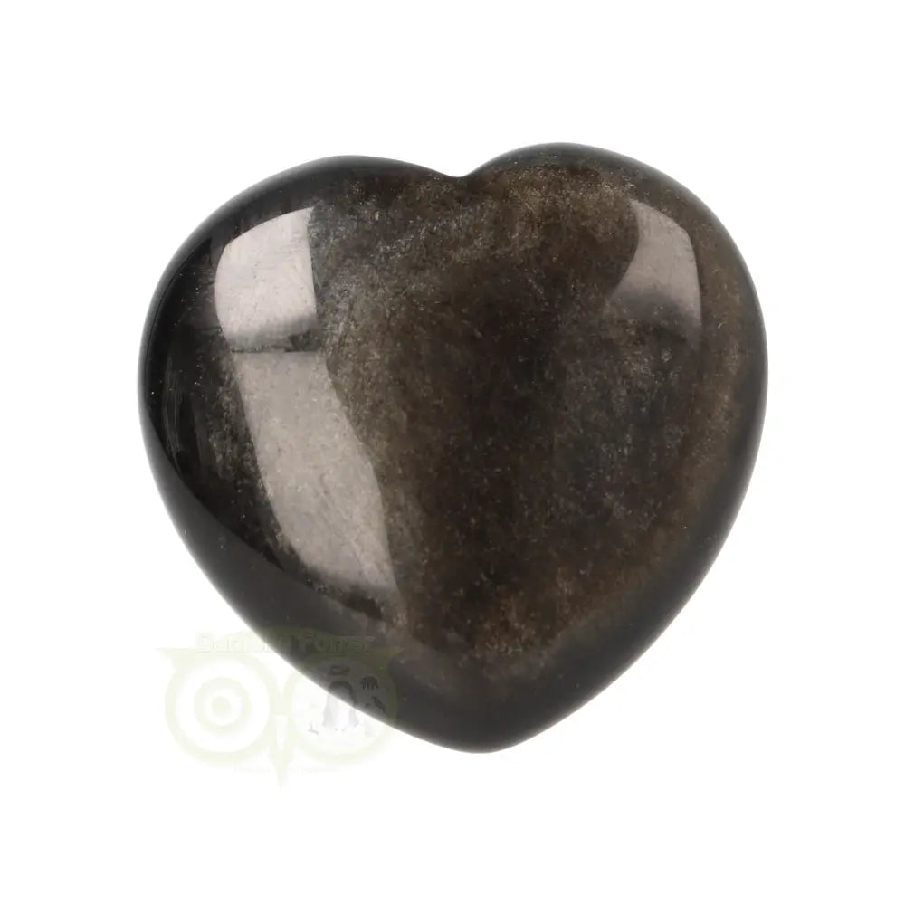 Goud Obsidiaan hart Nr 14 - 4 cm