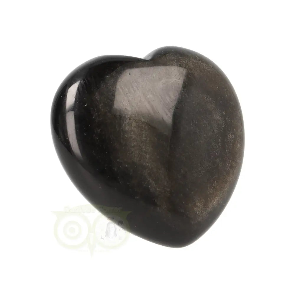 Goud Obsidiaan hart Nr 14 - 4 cm