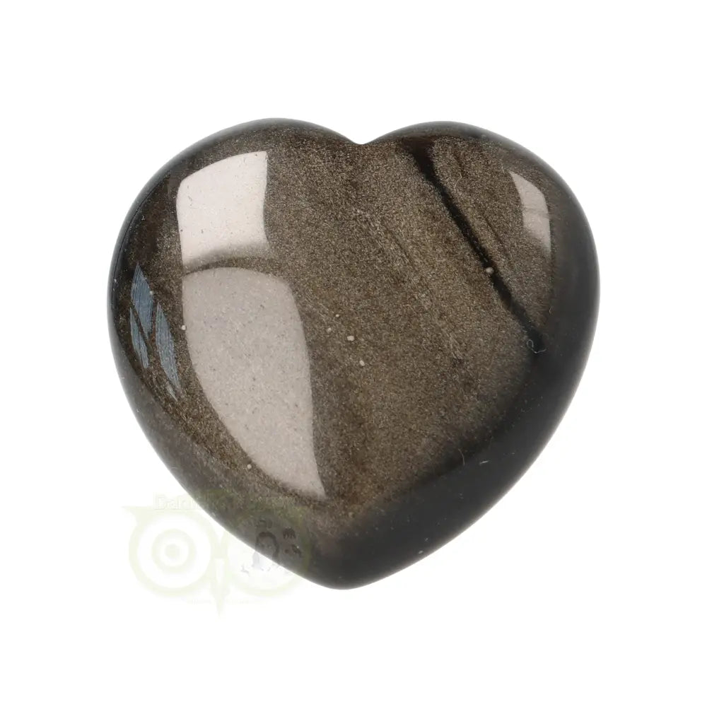 Goud Obsidiaan hart Nr 6 - 4 cm