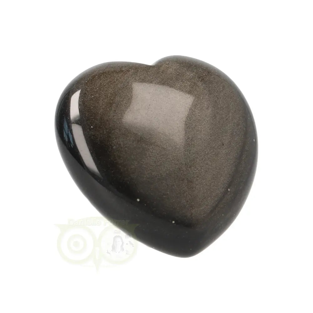 Goud Obsidiaan hart Nr 6 - 4 cm
