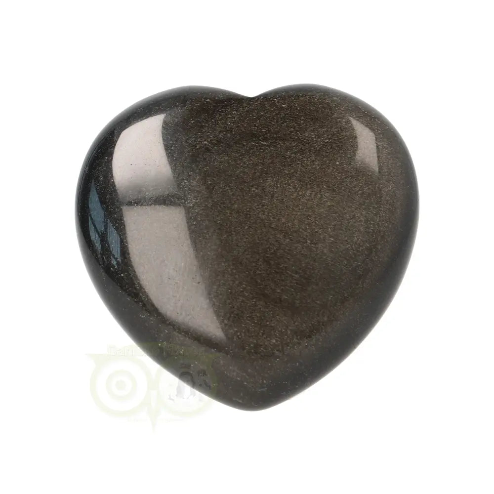 Goud Obsidiaan hart Nr 8 - 4 cm