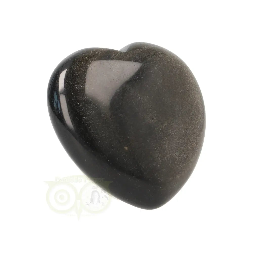 Goud Obsidiaan hart Nr 8 - 4 cm