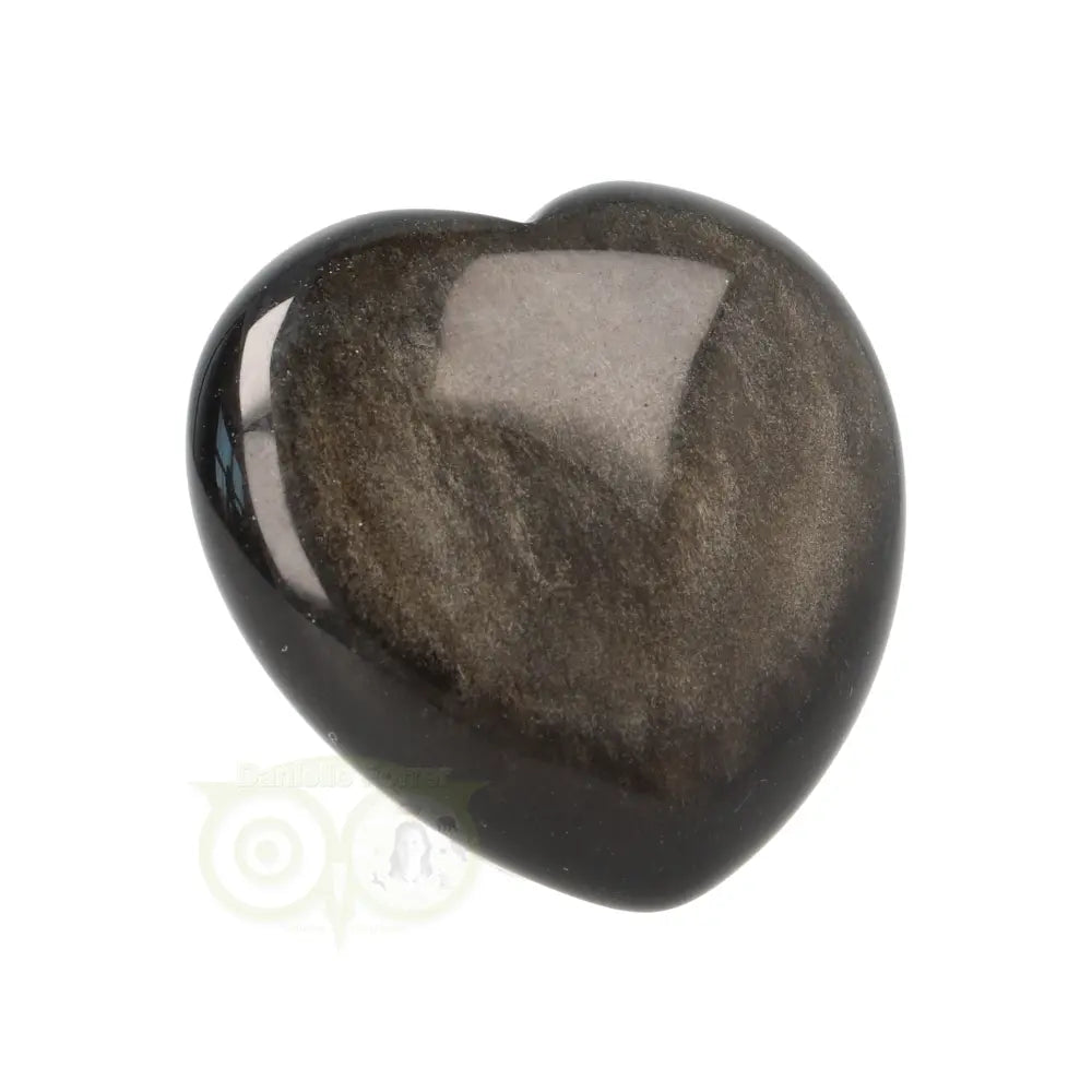 Goud Obsidiaan hart Nr 9 - 4 cm