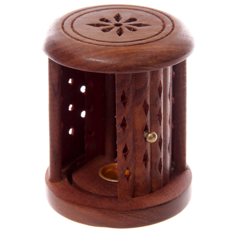 Sheesham Wooden Barrel for Incense Cones