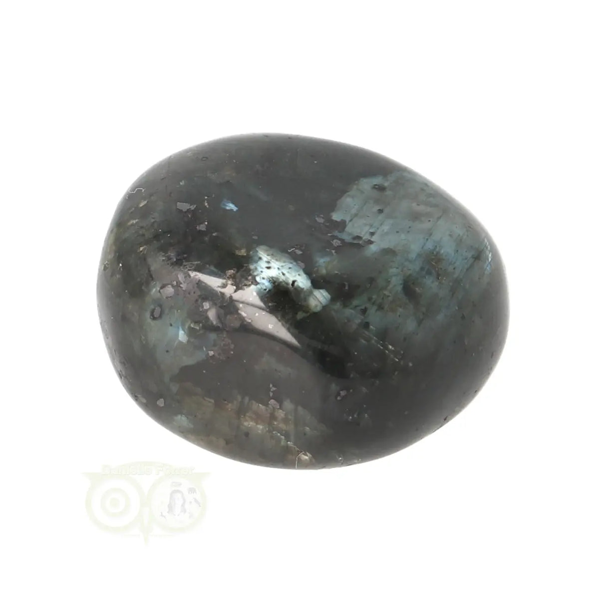 Larvikiet trommelsteen Nr 34