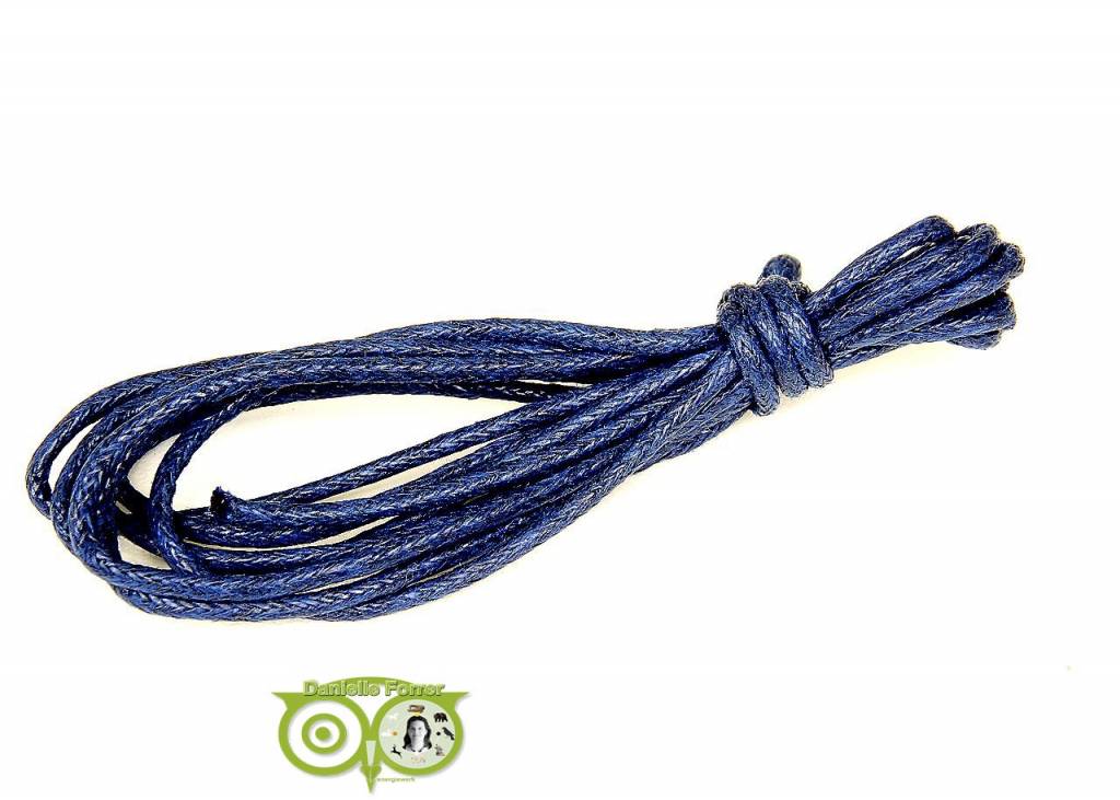 Wachsschnur 1,5 mm Mitternachtsblau 1,2 m.