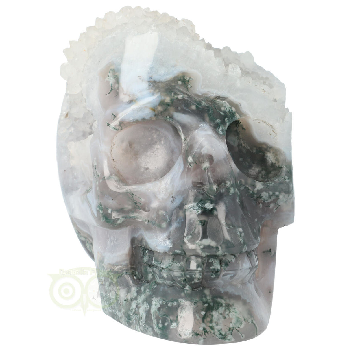 Mosagaat geode schedel 1.4 kg