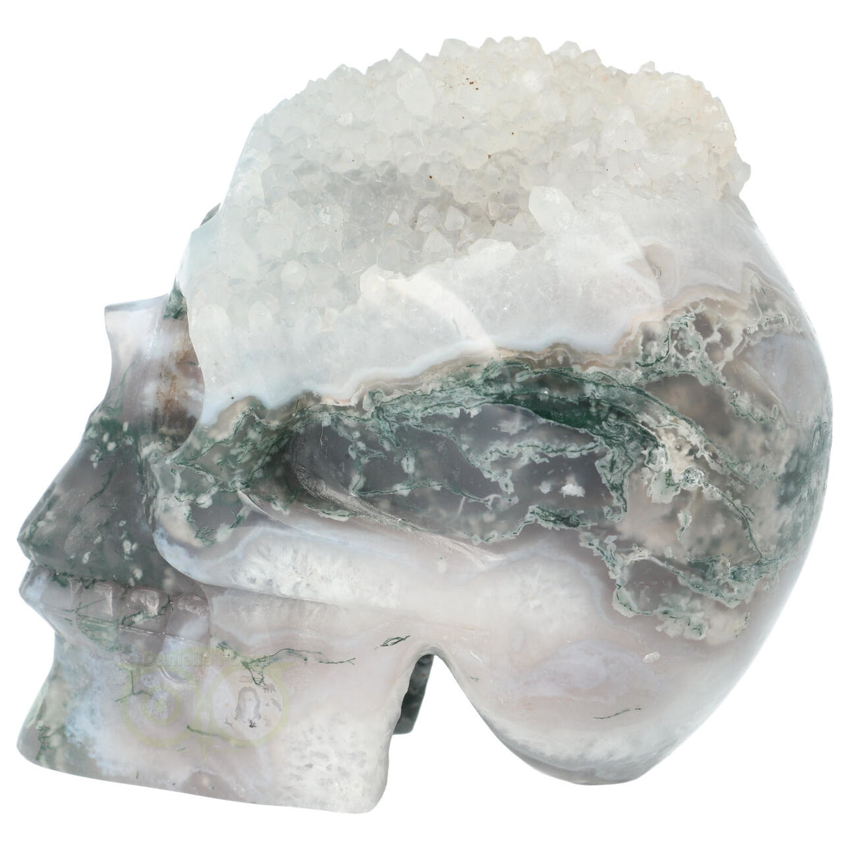 Mosagaat geode schedel 1.4 kg