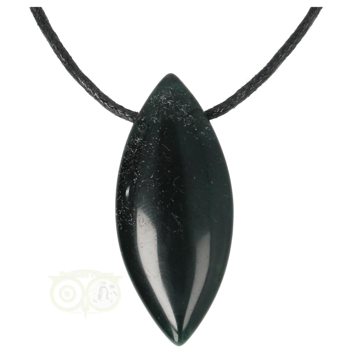 Ovaler Anhänger aus Moosachat Nr. 18