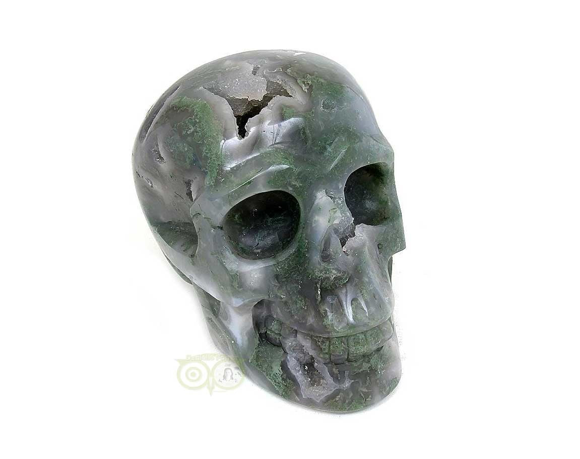 Moosachat-Schädel, 909 Gramm