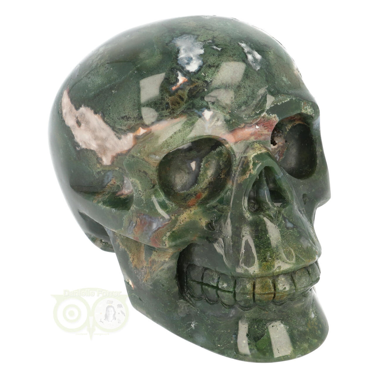 Moosachat-Schädel, 984 Gramm