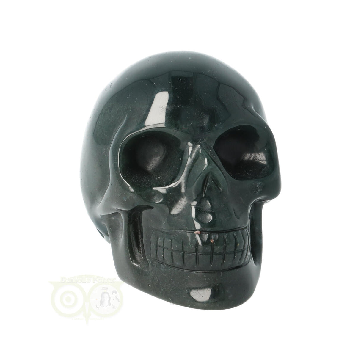 Moss agate skull No. 20