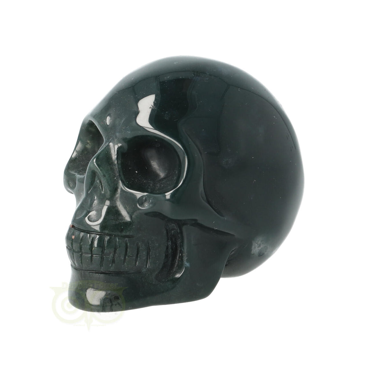 Moss agate skull No. 20