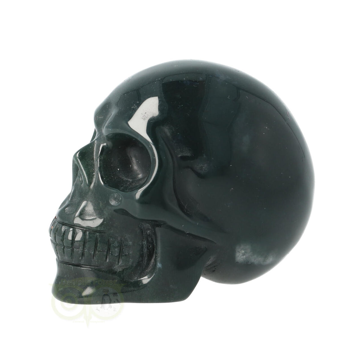 Moss agate skull No. 20